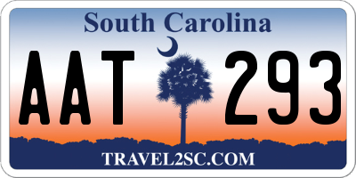 SC license plate AAT293