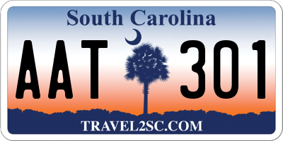 SC license plate AAT301