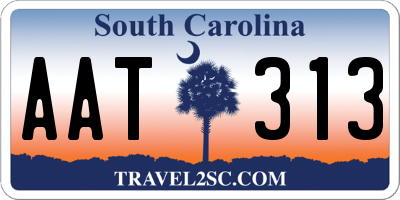 SC license plate AAT313