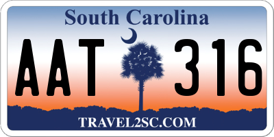 SC license plate AAT316