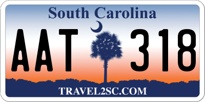 SC license plate AAT318