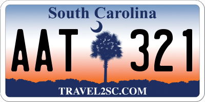 SC license plate AAT321