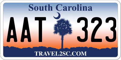 SC license plate AAT323