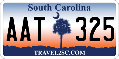 SC license plate AAT325