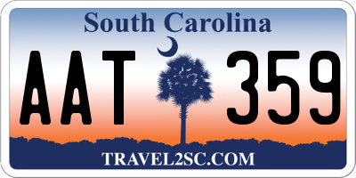 SC license plate AAT359