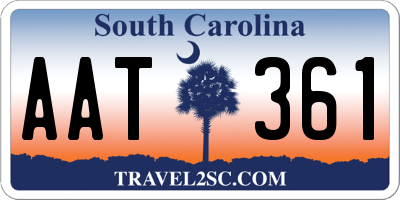 SC license plate AAT361