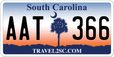 SC license plate AAT366