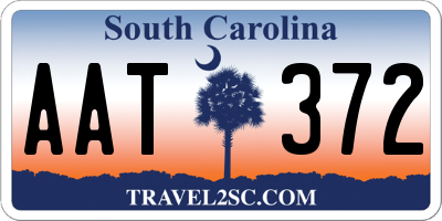 SC license plate AAT372