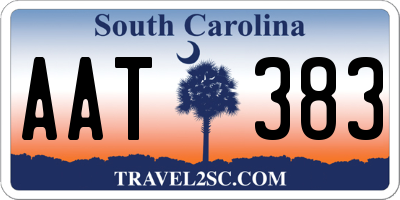 SC license plate AAT383