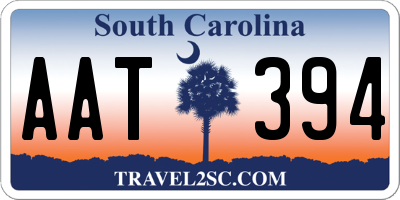 SC license plate AAT394