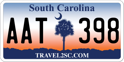 SC license plate AAT398