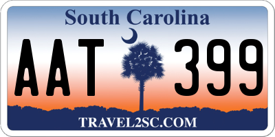 SC license plate AAT399