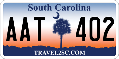 SC license plate AAT402