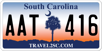 SC license plate AAT416