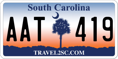 SC license plate AAT419