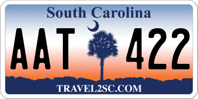 SC license plate AAT422