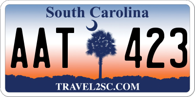 SC license plate AAT423