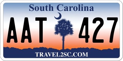 SC license plate AAT427