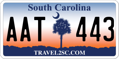 SC license plate AAT443