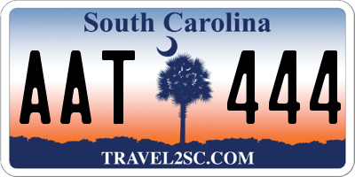 SC license plate AAT444