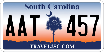 SC license plate AAT457