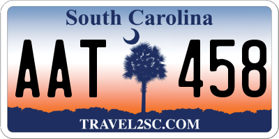 SC license plate AAT458