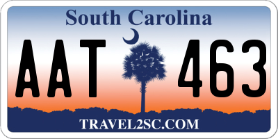 SC license plate AAT463