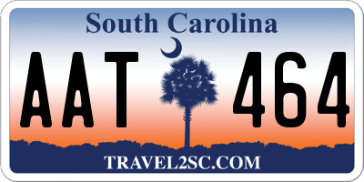 SC license plate AAT464