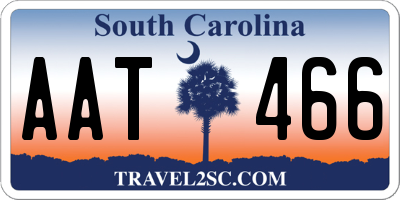 SC license plate AAT466