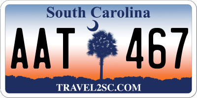 SC license plate AAT467