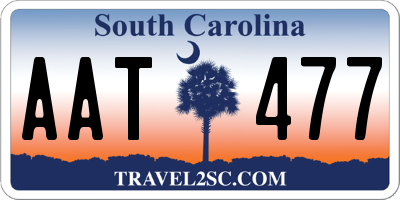 SC license plate AAT477