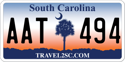 SC license plate AAT494