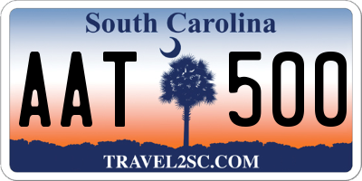 SC license plate AAT500