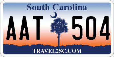 SC license plate AAT504