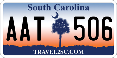SC license plate AAT506