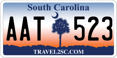 SC license plate AAT523