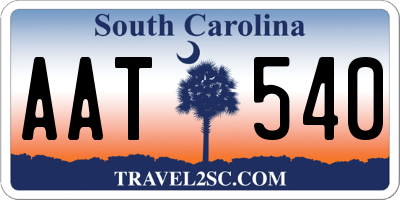 SC license plate AAT540