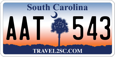 SC license plate AAT543