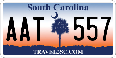 SC license plate AAT557