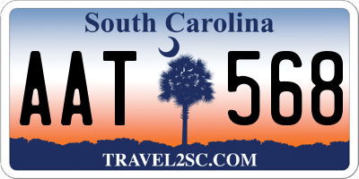 SC license plate AAT568