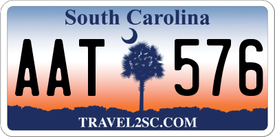 SC license plate AAT576