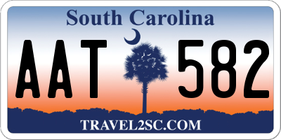 SC license plate AAT582