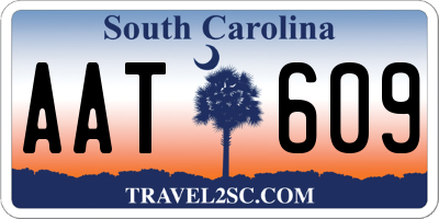 SC license plate AAT609