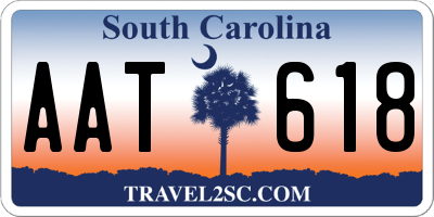 SC license plate AAT618