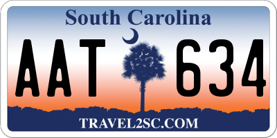 SC license plate AAT634