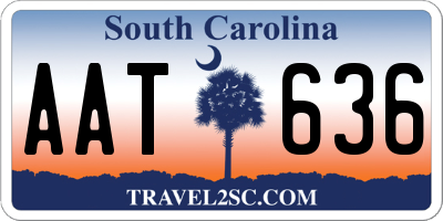 SC license plate AAT636