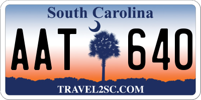 SC license plate AAT640