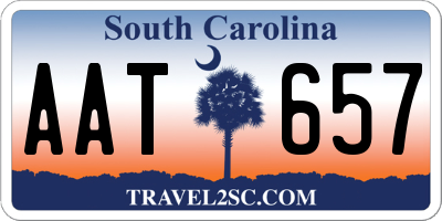SC license plate AAT657