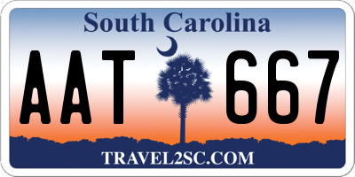 SC license plate AAT667