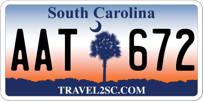 SC license plate AAT672